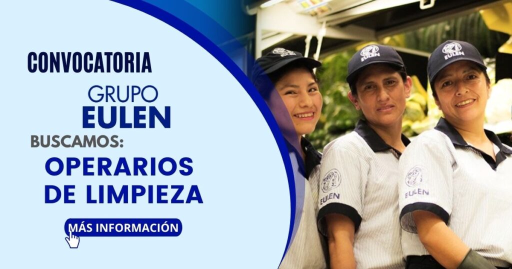 GRUPO EULEN cuenta con nuevas plazas para operarios de limpieza